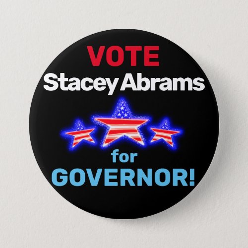 Vote Stacey Abrams for Governor button pin