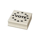 Vote Star Circle Rubber Stamp at Zazzle