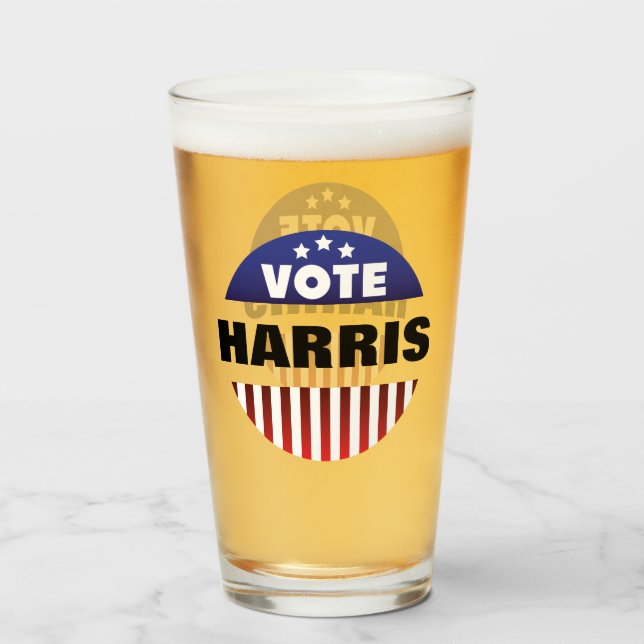 Vote Stars and Stripes Typography - Election  Glass (Front Filled)