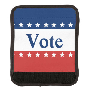 Vote Stars Stripes Red White and Blue Patriotic Luggage Handle Wrap