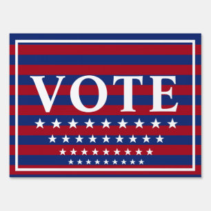 Vote Stars Stripes Yard Sign