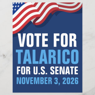 Vote Talarico for Senate 2026 American Flyer