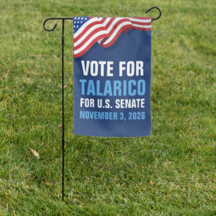 Vote Talarico for Senate 2026 American Garden Flag