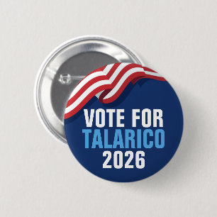 Vote Talarico for Senate American Flag Button