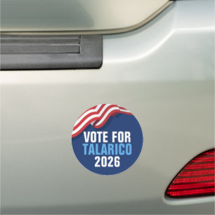 Vote Talarico for Senate American Flag Round Car Magnet