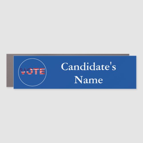 Vote Text In Flag Colors Car Magnet