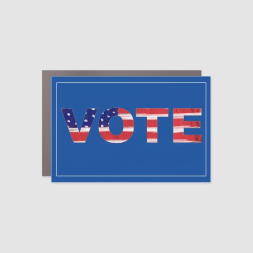 Vote Text In Flag Colors Car Magnet