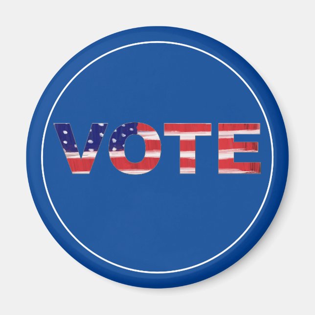 Vote Text In Flag Colors Magnet (Front)