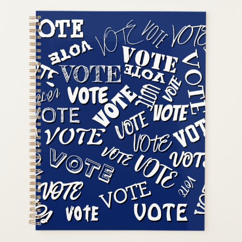 Vote text pattern font election white blue planner