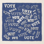 Vote text pattern font election white blue scarf<br><div class="desc">Vote text pattern font election white blue.</div>