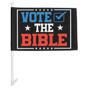 Vote The Bible, 2024 Election Christian Vote Bible Car Flag