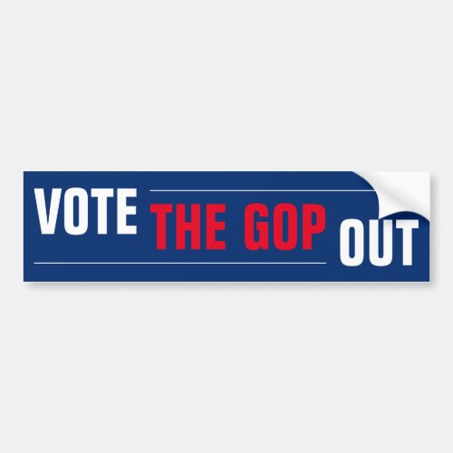 Vote the GOP Out Red White Blue Bumper Sticker