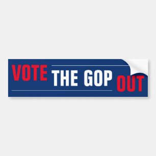 Vote the GOP Out Red White Blue Bumper Sticker