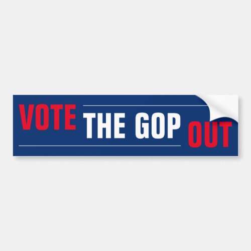 Vote the GOP Out Red White Blue Bumper Sticker