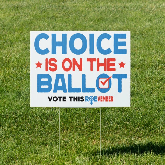 Vote This Roevember, Choice In The Ballot Nov 8th  Sign (Insitu)