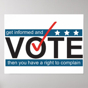 Vote to Complain Funny Election Humor Poster Art