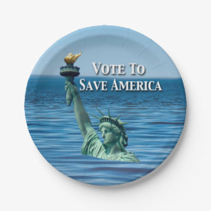 Vote to Save America This Election Paper Plates