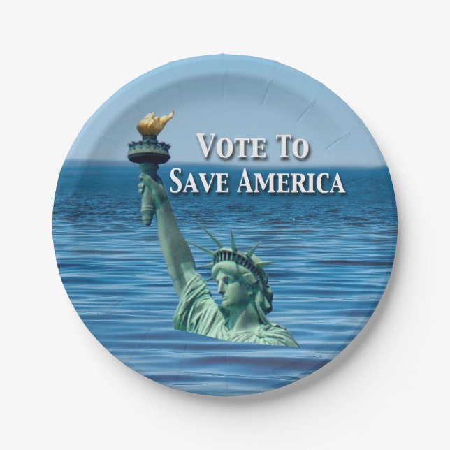 Vote to Save America This Election Paper Plates (Front)