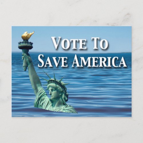 Vote to Save America This Election Postcard