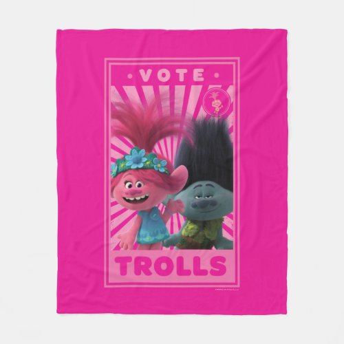 Vote Trolls _ Poppy  Branch Fleece Blanket