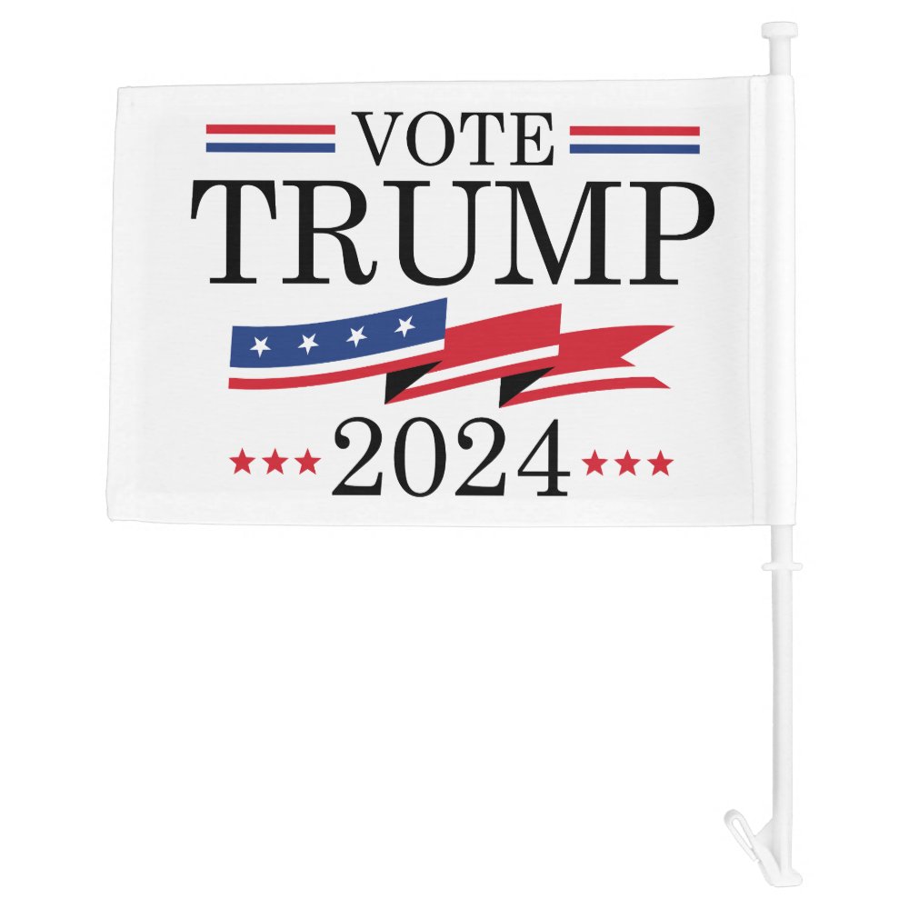 Disover Vote Trump 2024 Car Flag