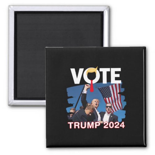 Vote Trump 2024 _ Fist Pump _ Never Surrender Figh Magnet