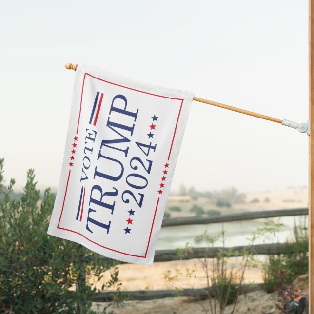 Vote Trump 2024 House Flag (Insitu (Back))