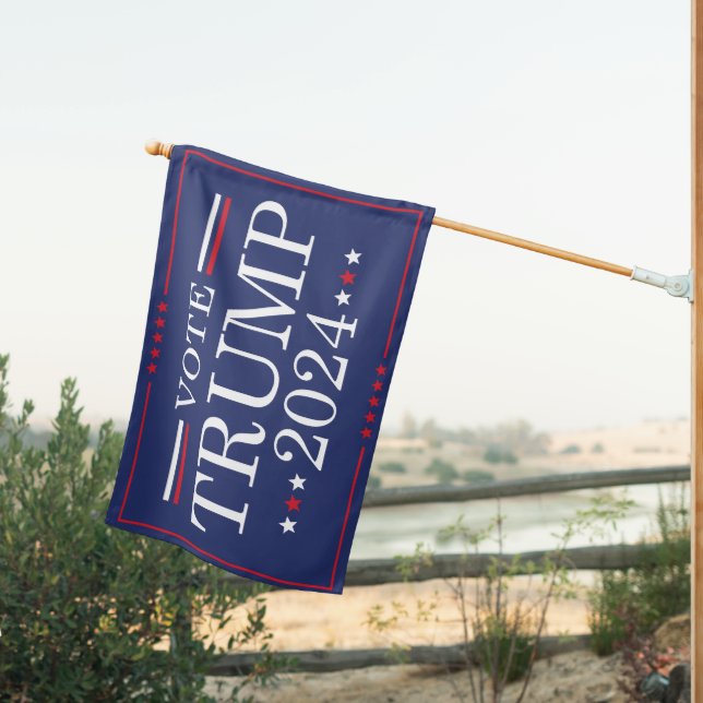 Vote Trump 2024 House Flag (Insitu (Back))
