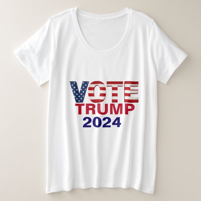 Vote TRUMP 2024   Plus Size T-Shirt (Design Front)