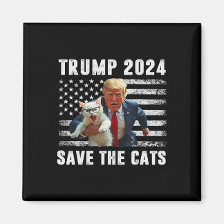 Vote Trump 2025 Funny Save The Cats  Magnet
