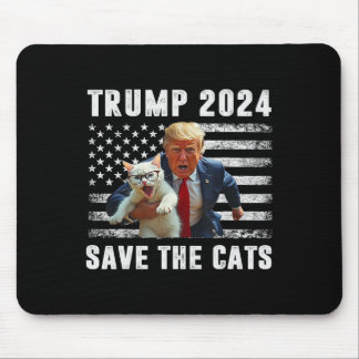 Vote Trump 2025 Funny Save The Cats  Mouse Pad