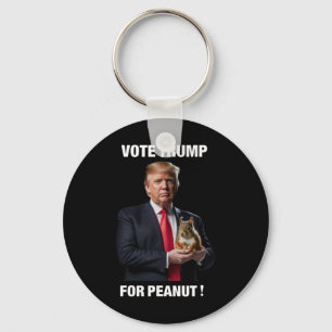 Vote Trump For Peanut The Squirrel 3 Keychain