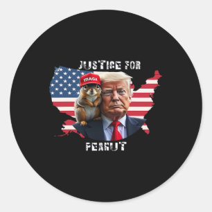 Vote Trump For Peanut The Squirrel 4 Classic Round Sticker