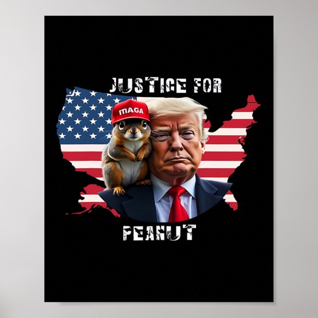 Vote Trump For Peanut The Squirrel 4  Poster (Front)