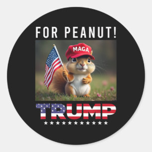 Vote Trump For Peanut The Squirrel Trump 2024 Classic Round Sticker