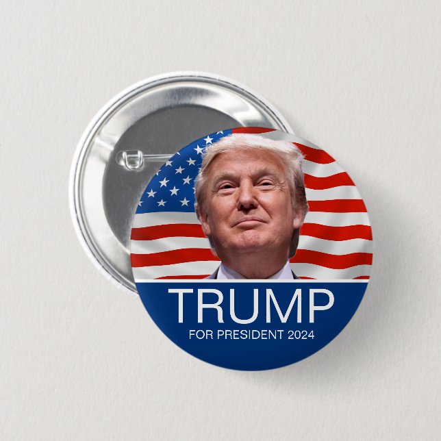 VOTE Trump For President 2024 Button (Front & Back)