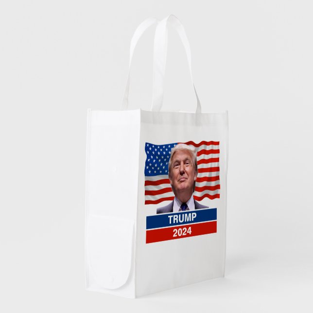 VOTE Trump For President 2024 Grocery Bag (Front Side)