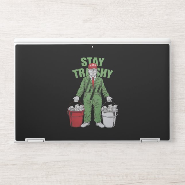 Vote Trump Garbage Man Stay Trashy 2024 Election  HP Laptop Skin (Front)