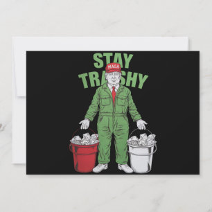 Vote Trump Garbage Man Stay Trashy 2024 Election  Invitation