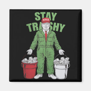 Vote Trump Garbage Man Stay Trashy 2024 Election Magnet