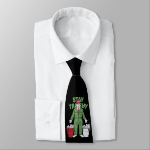 Vote Trump Garbage Man Stay Trashy 2024 Election  Neck Tie