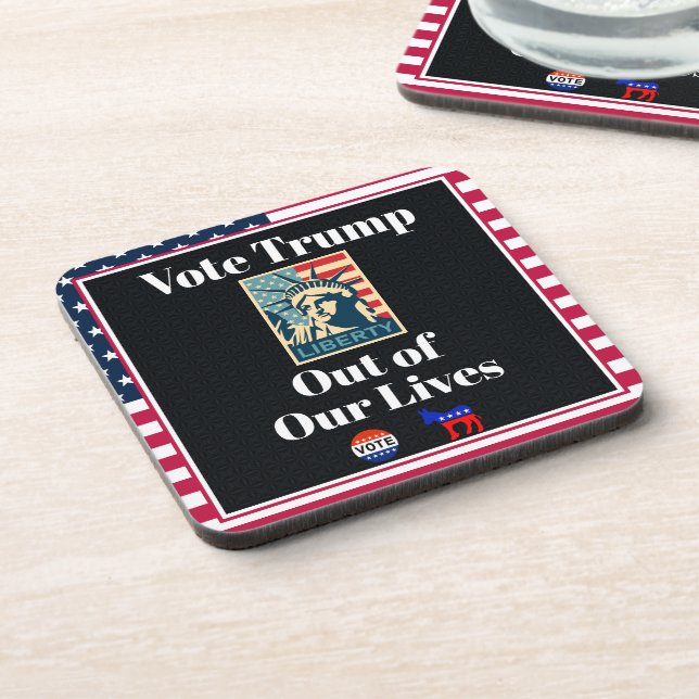 Vote Trump Out of Our Lives Coaster (Left Side)