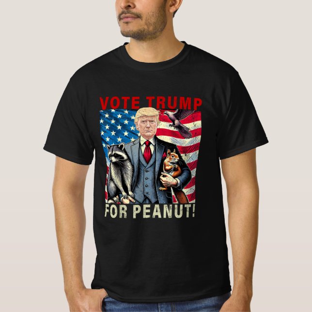 Vote Trump Peanut The Squirrel T-Shirt (Front)