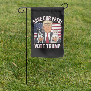 Vote Trump Save Our Pets Cats Dogs 2024 Safe Again Garden Flag