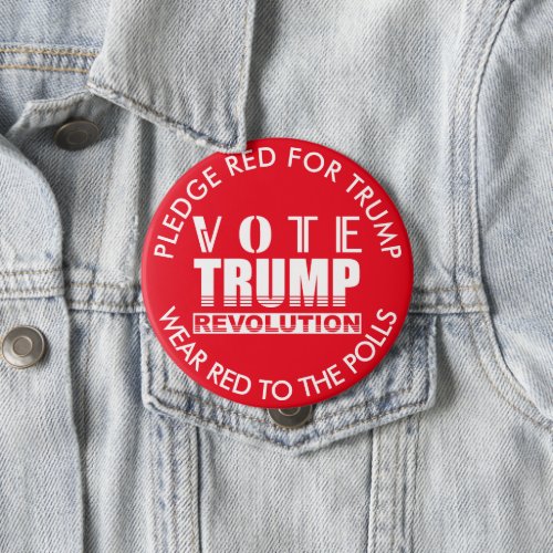 Vote Trump Wear Red To The Polls Election 2020 Pinback Button