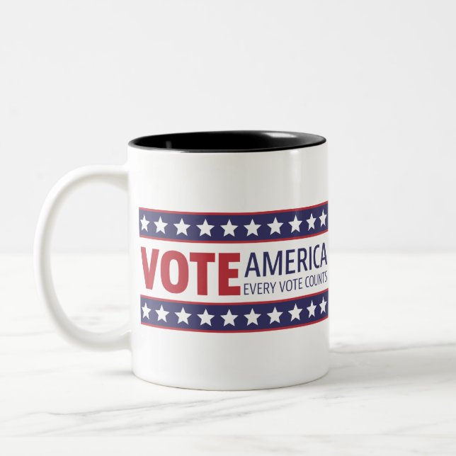 Vote Two-Tone Coffee Mug (Left)