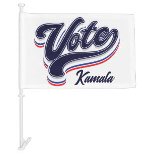 Vote Typography - Election Car Flag