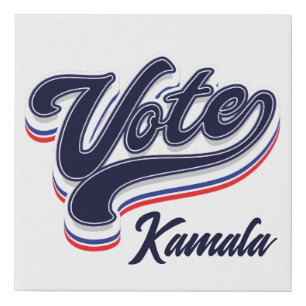 Vote Typography - Election Faux Canvas Print