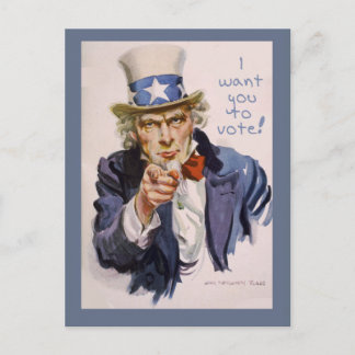 VOTE Uncle Sam POSTCARDS for Voters