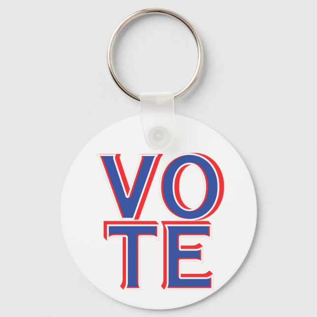  Vote US Elections Patriotic  Keychain (Front)